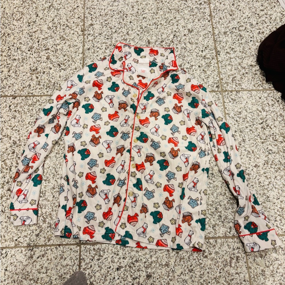 WONDERSHOP, Kid’s Unisex Festive Patterned Pajama Top, Size XL
